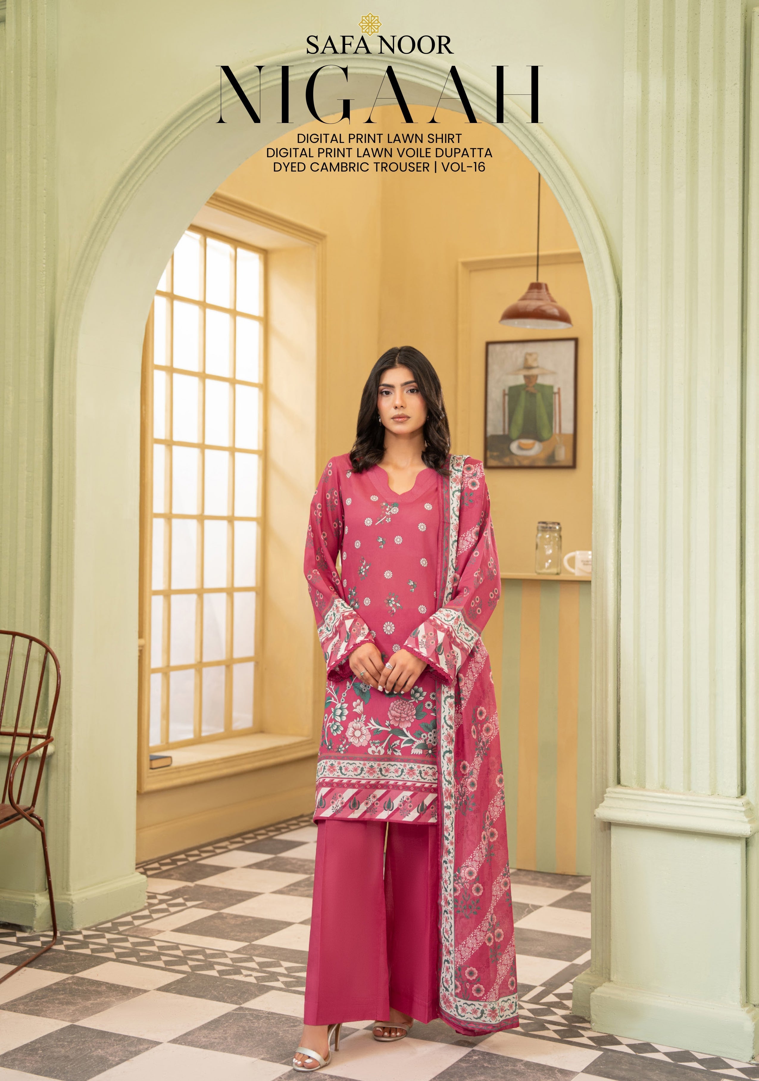 SAFA NOOR PRINTED LAWN