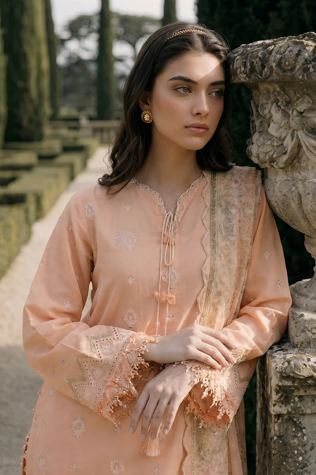 Embroidered Shirt Shalwar Dupatta - 4072