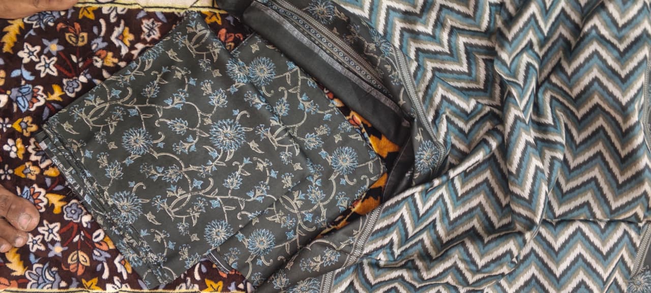 BIN SAEED 3 Piece Printed Lawn Grey