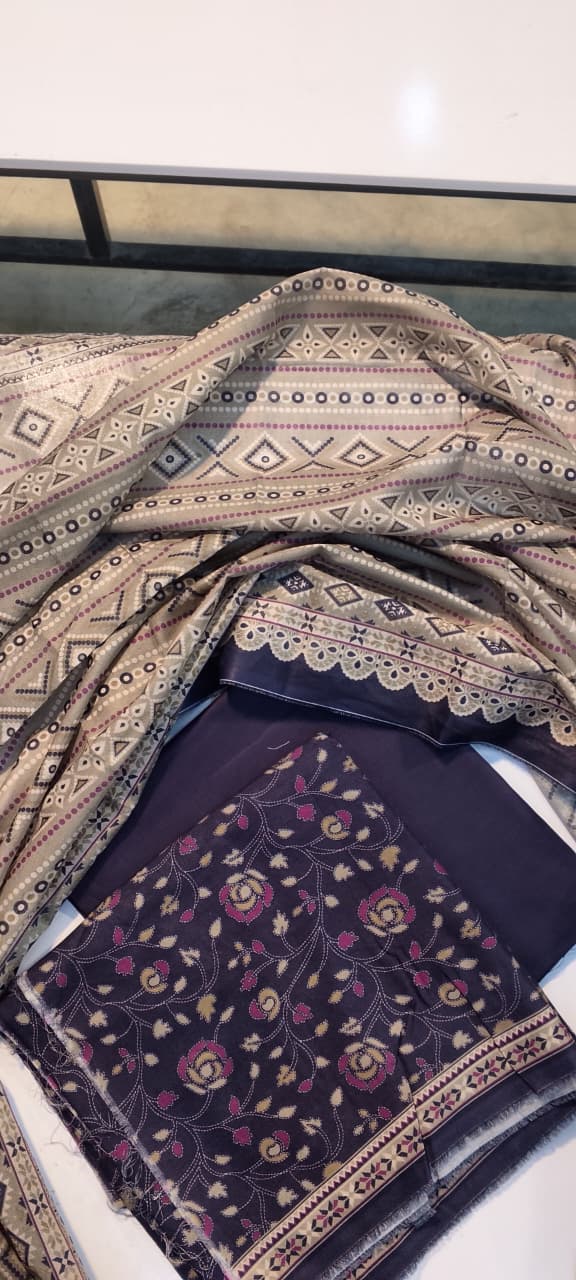 bin saeed 3pc printed lawn