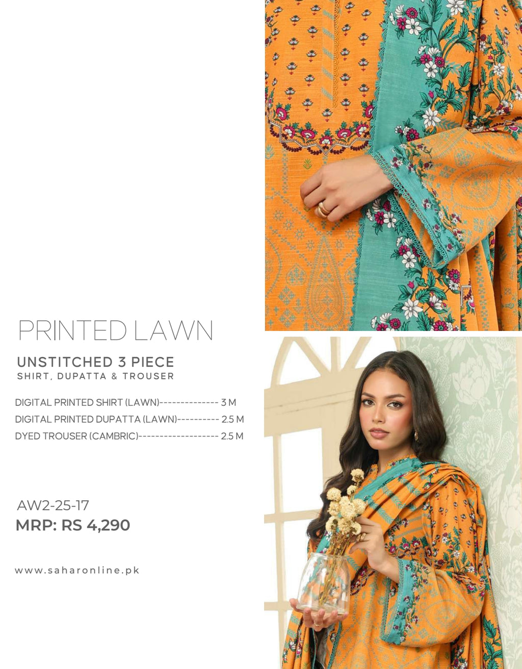 SAHAR LAWN PRINTS AW2-25-17