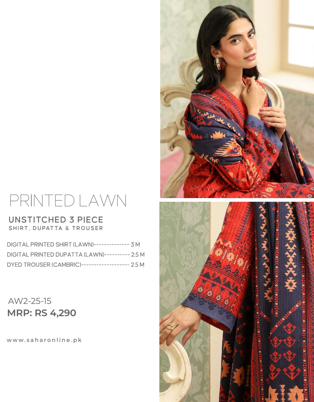 SAHAR LAWN PRINTS AW2-25-15