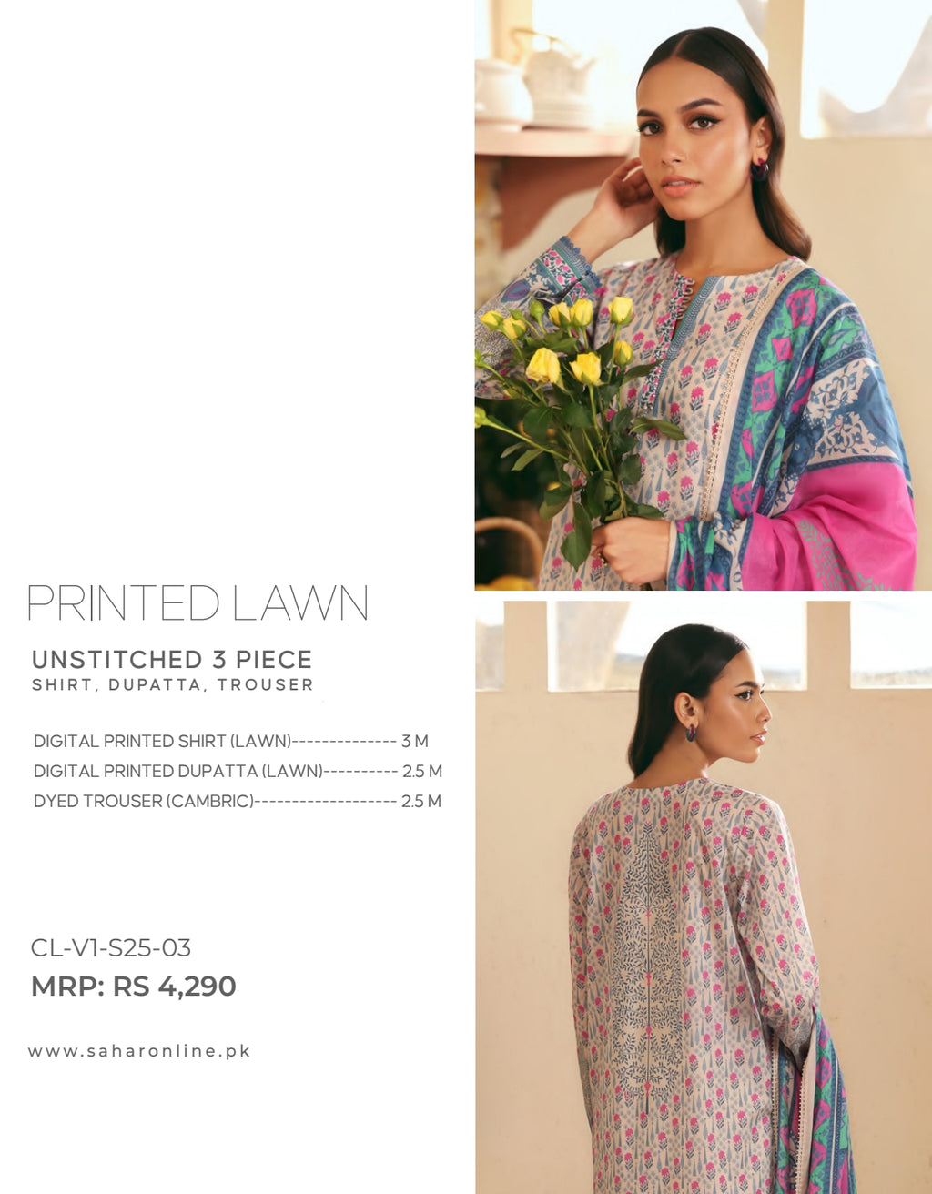 SAHAR LAWN PRINTS CL-V1-S25-03