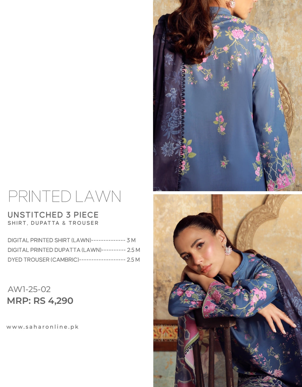 SAHAR LAWN PRINTS   AW1-25-02