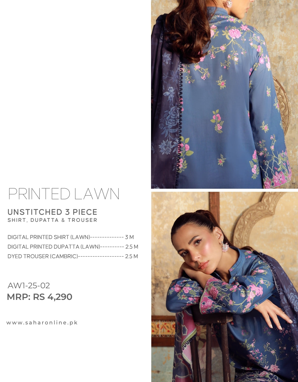 SAHAR LAWN PRINTS   AW1-25-02