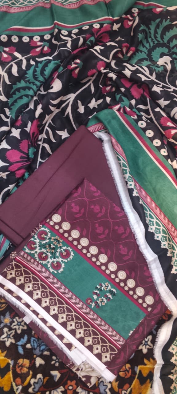 SAPPHIRE 3PC  PRINTED LAWN