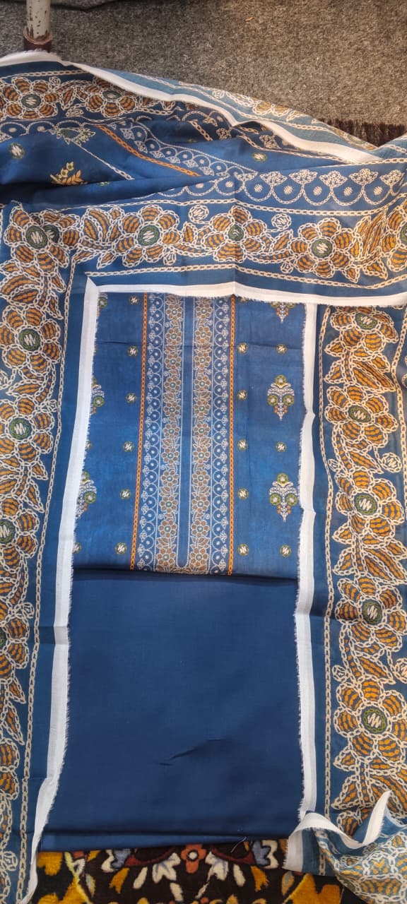 03 pc moco print unstitched printed lawn