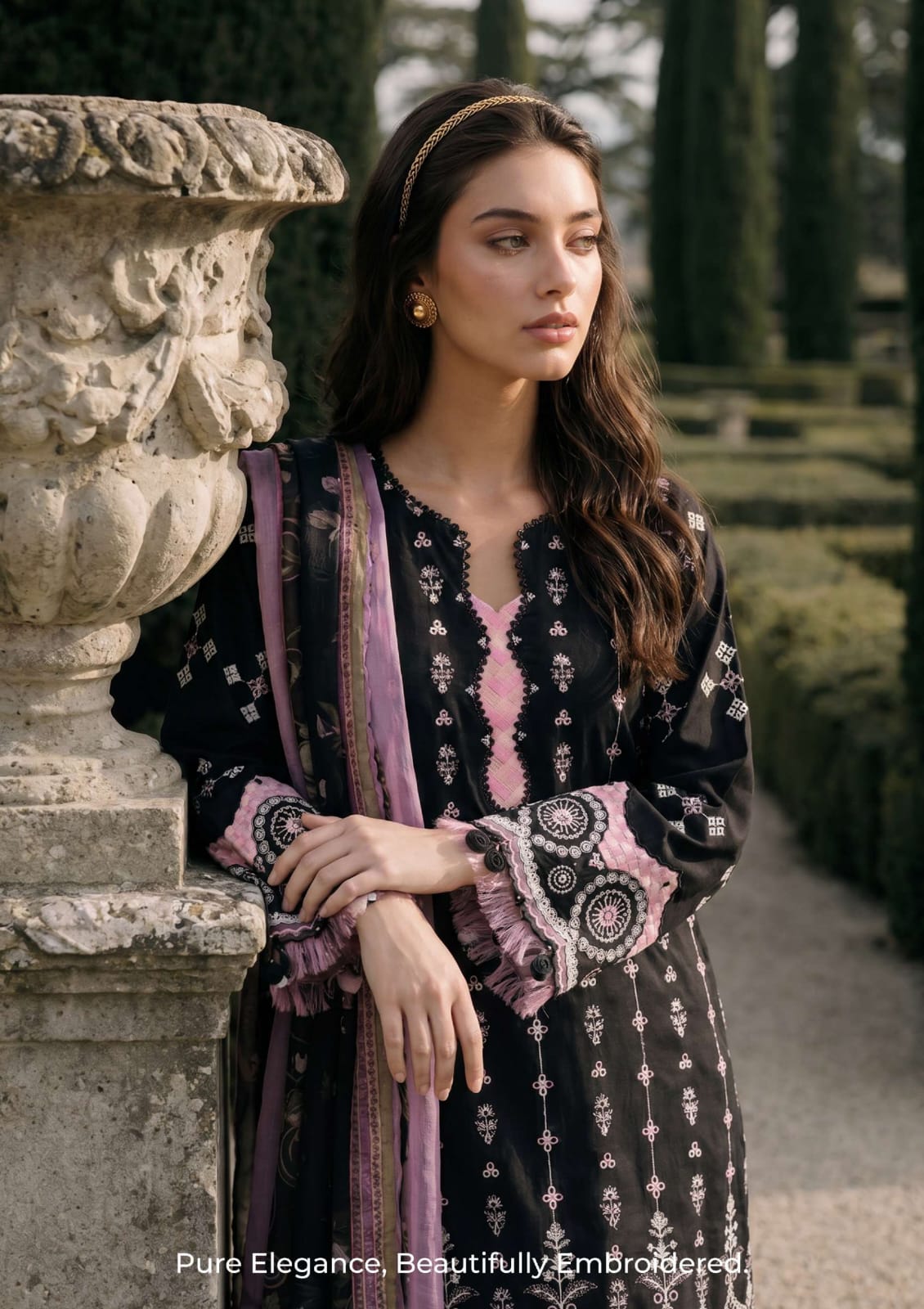 Embroidered Shirt Shalwar Dupatta - 4063