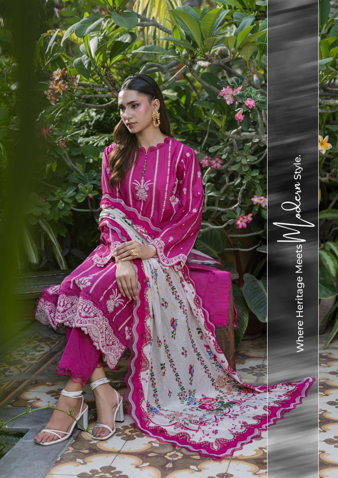 Embroidered Shirt Shalwar Dupatta - 4050