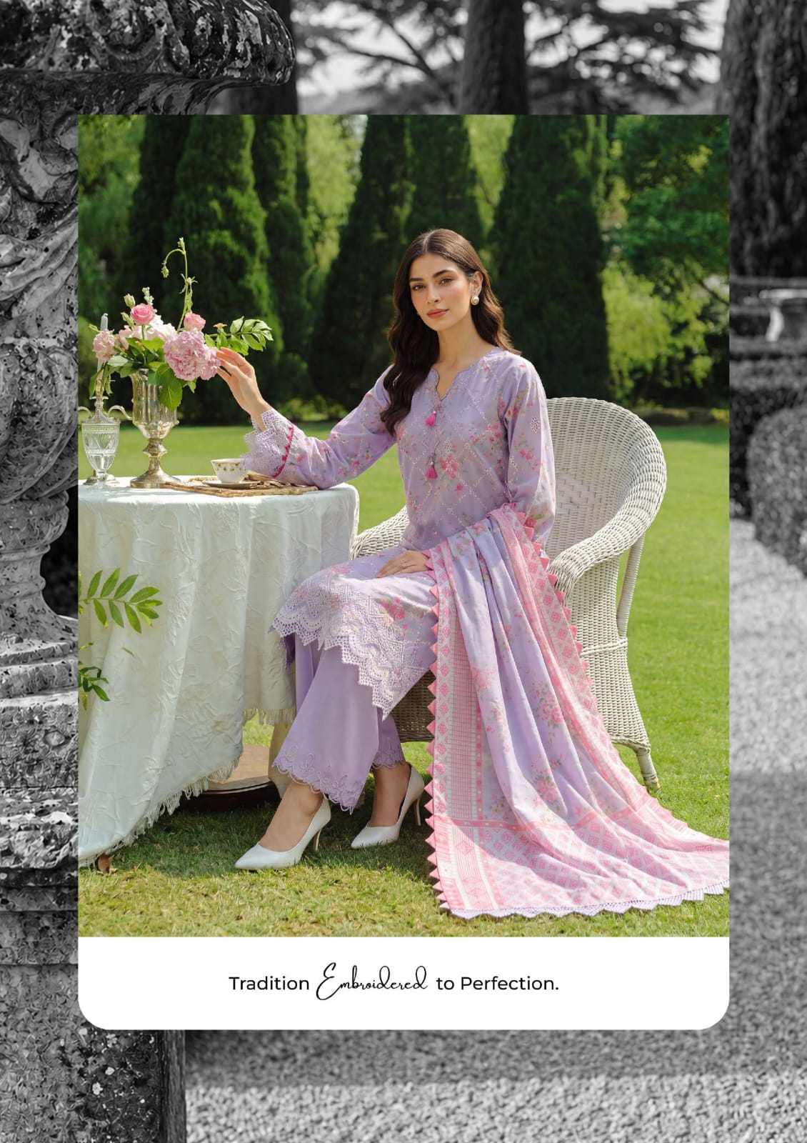 Embroidered Shirt Shalwar Dupatta - 4097