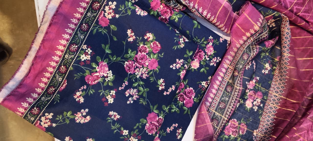 bin saeed 3 pc printed lawn